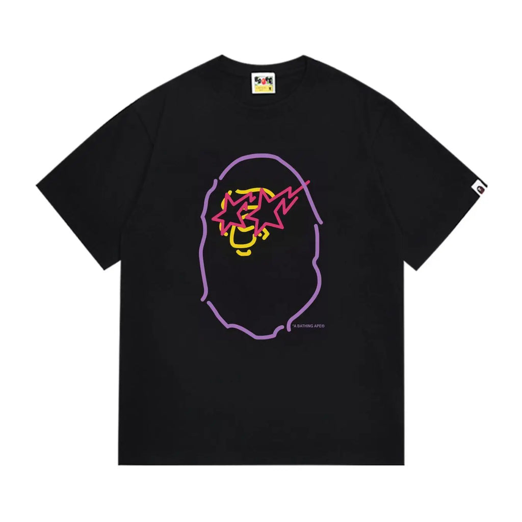 BAPE Neon Sign Ape Head T-Shirt Suace Drip