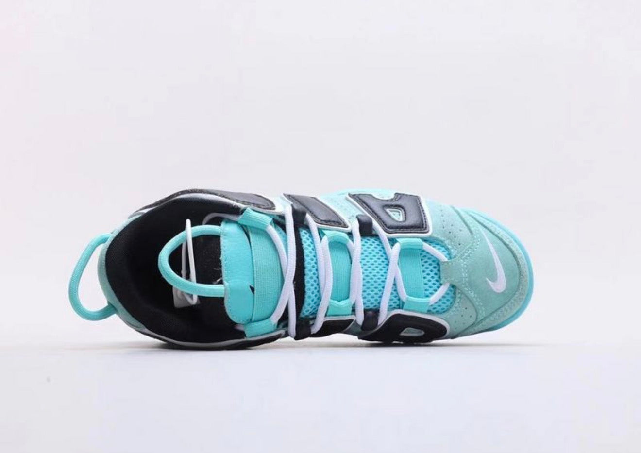 Nike Air More Uptempo '96 QS in the "Light Aqua" colorway