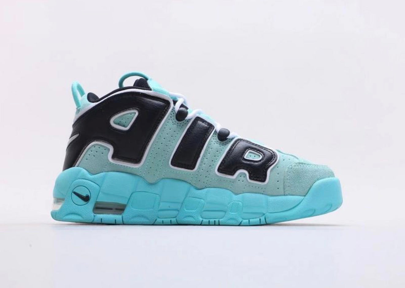 Nike Air More Uptempo '96 QS in the "Light Aqua" colorway