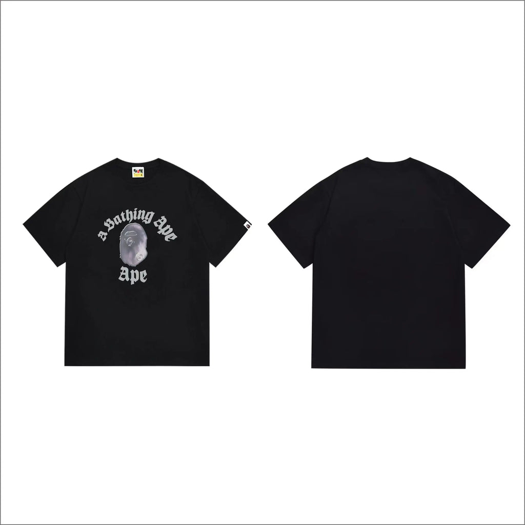BAPE Gothic College Relaxed Fit Tee 'Black' Suace Drip