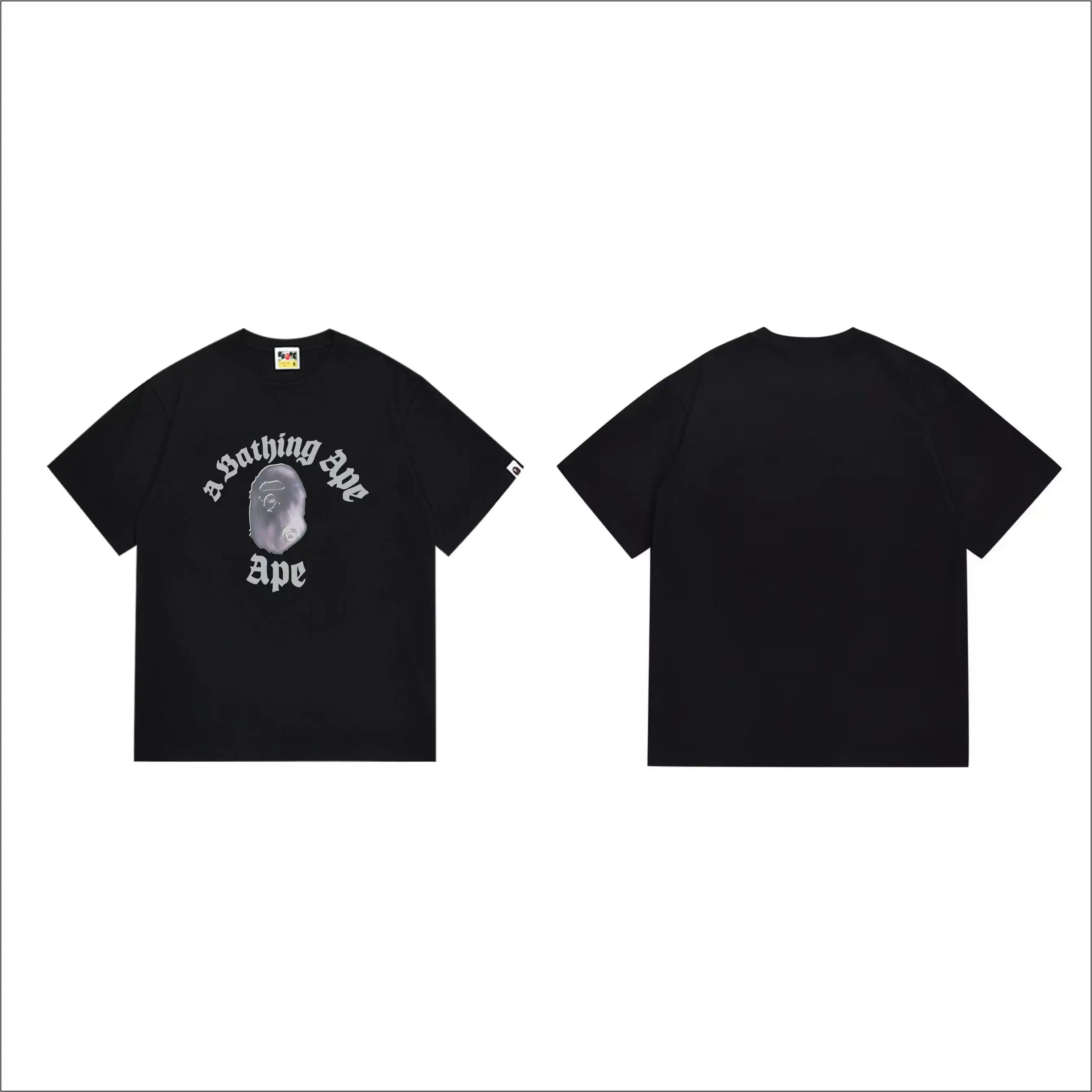BAPE Gothic College Relaxed Fit Tee 'Black' Suace Drip