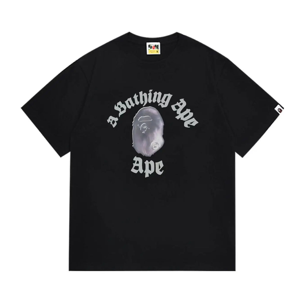 BAPE Gothic College Relaxed Fit Tee 'Black' Suace Drip