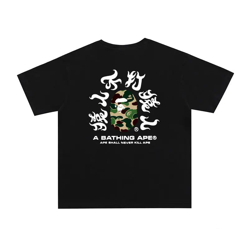 BAPE ABC Camo Kanji Tee 'Black/Green' Suace Drip