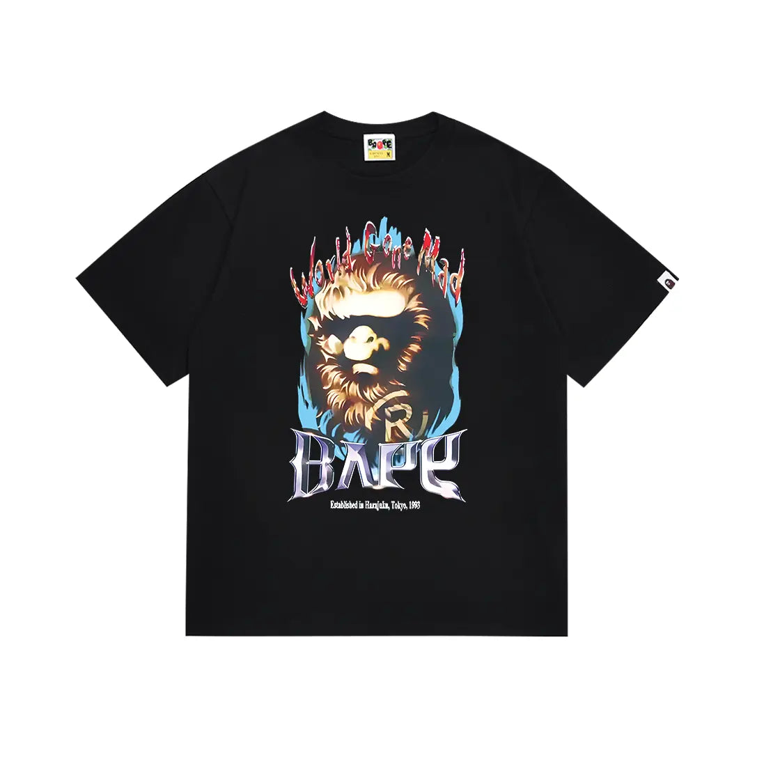 BAPE Ape Head Tee 'Black' Suace Drip