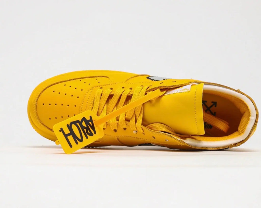 Off-White x Nike Air Force 1 Low "Lemonade" (University Gold). Suace Drip