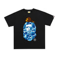 BAPE ABC Camo Milo On Big Ape Tee 'Black/Blue' Suace Drip