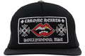 Chrome Hearts Chomper Hollywood Trucker Hat
Black/Black Suace Drip